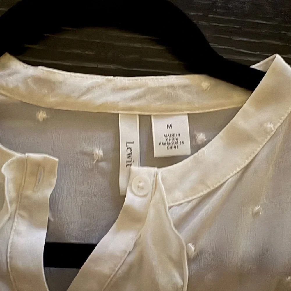 Lewit Ivory Ruffle Front Blouse - Picture 3 of 3
